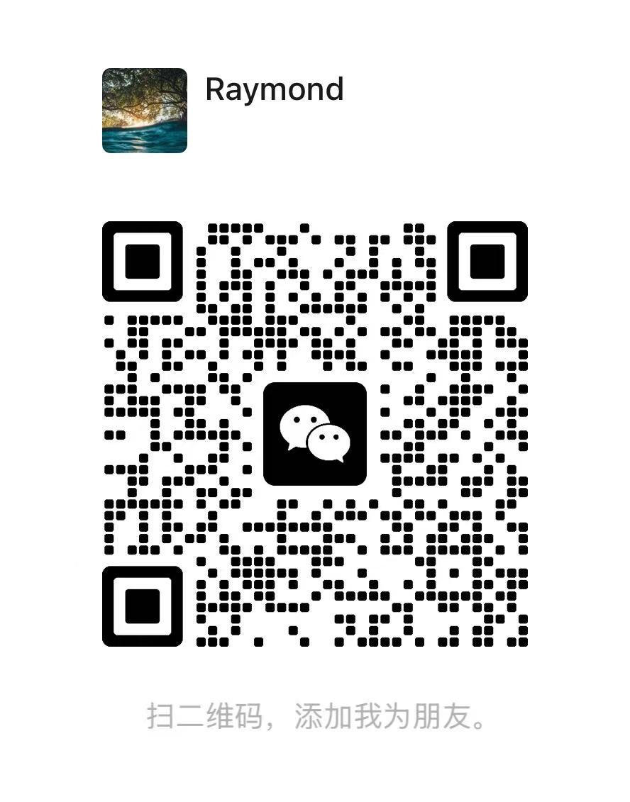 WeChat QR code: Raymond
